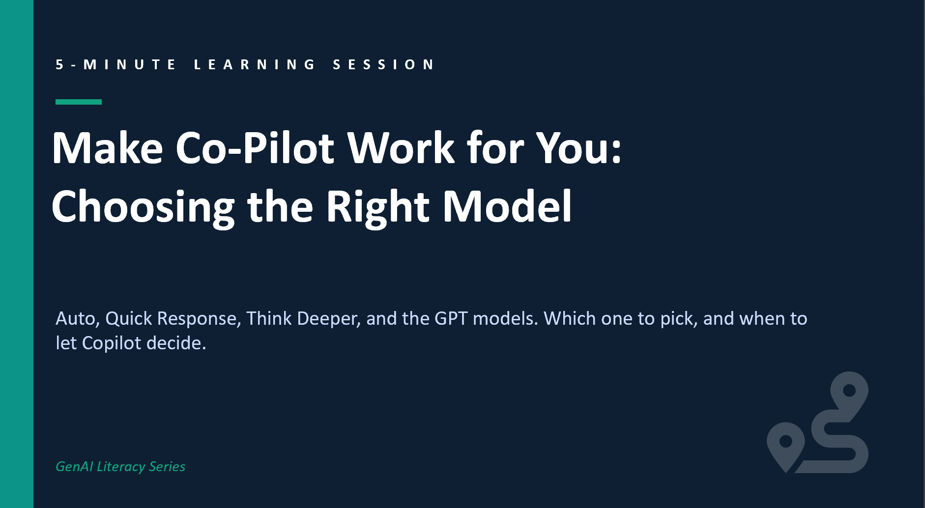 Guidance slide on choosing an AI model