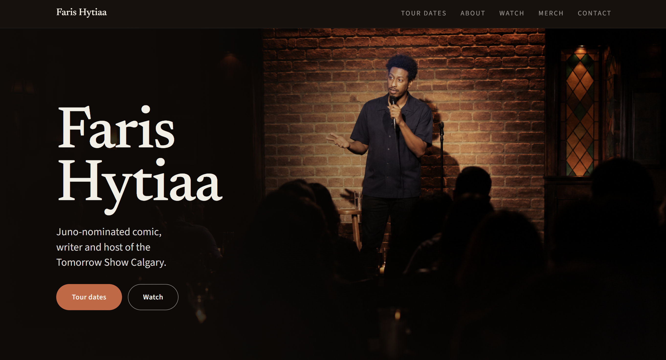 Faris Hytiaa website homepage